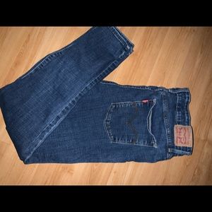dark wash Levi’s high rise skinny (721)